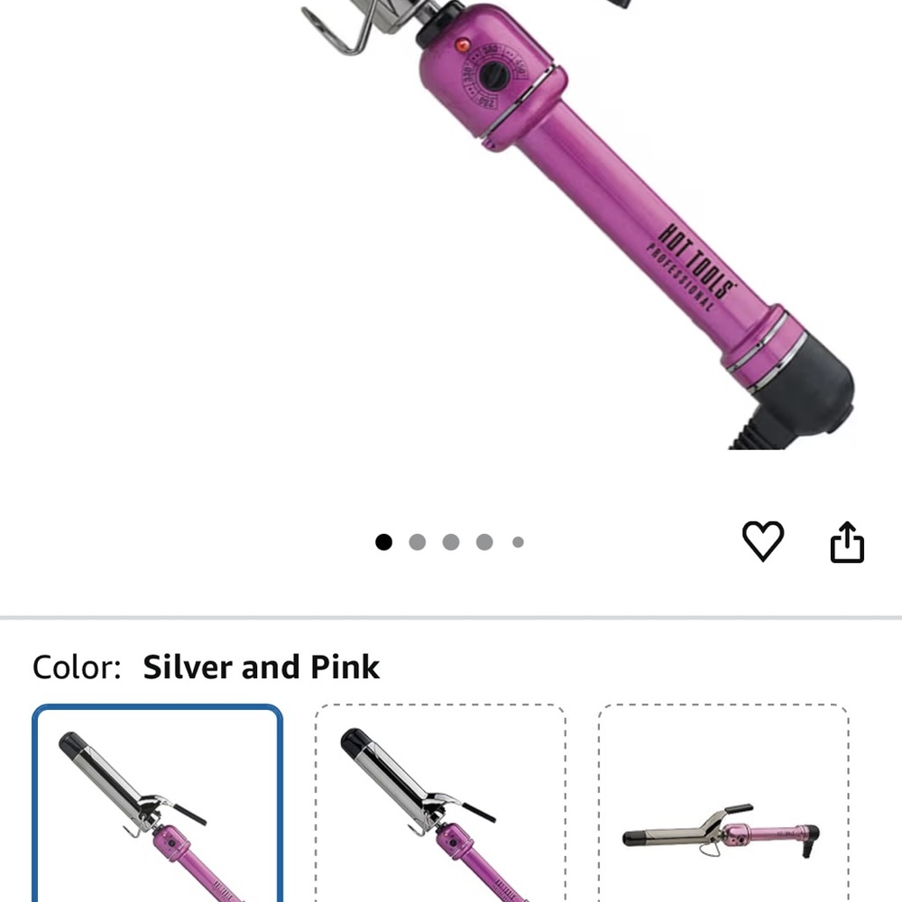 Hot Tools Professional Pink and Silver Curling Iron